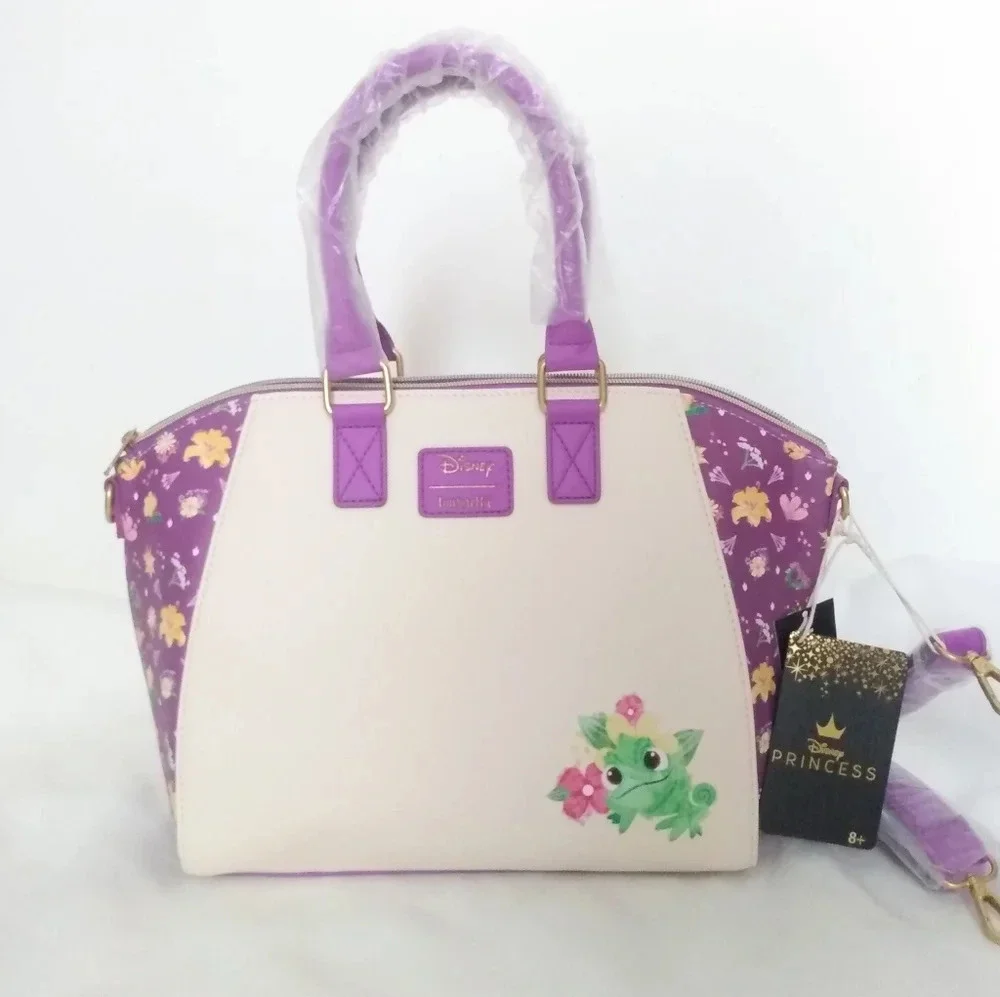 🎉HP🎉Loungefly Disney Tangled Flowers Satchel Bag NWT